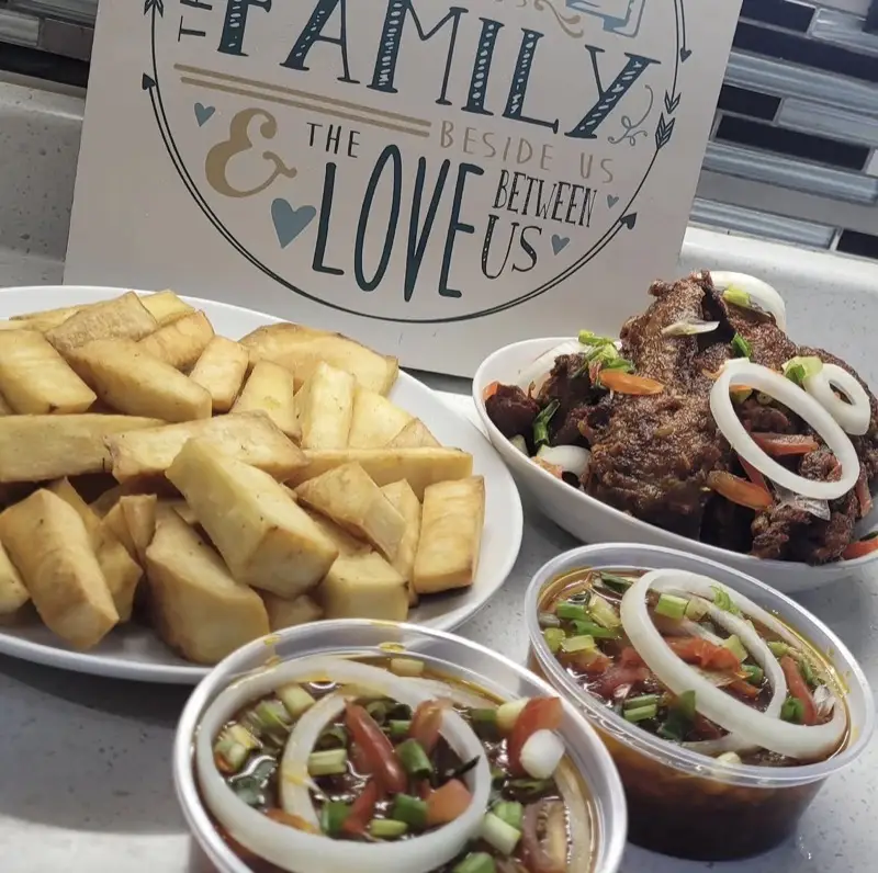 Home-style Nigerian food spread from OddySamm's family kitchen in Winnipeg